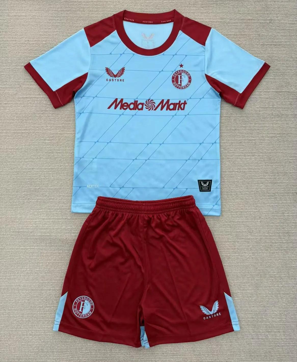 Kids-Feyenoord 25/26 Third Blue Soccer Jersey